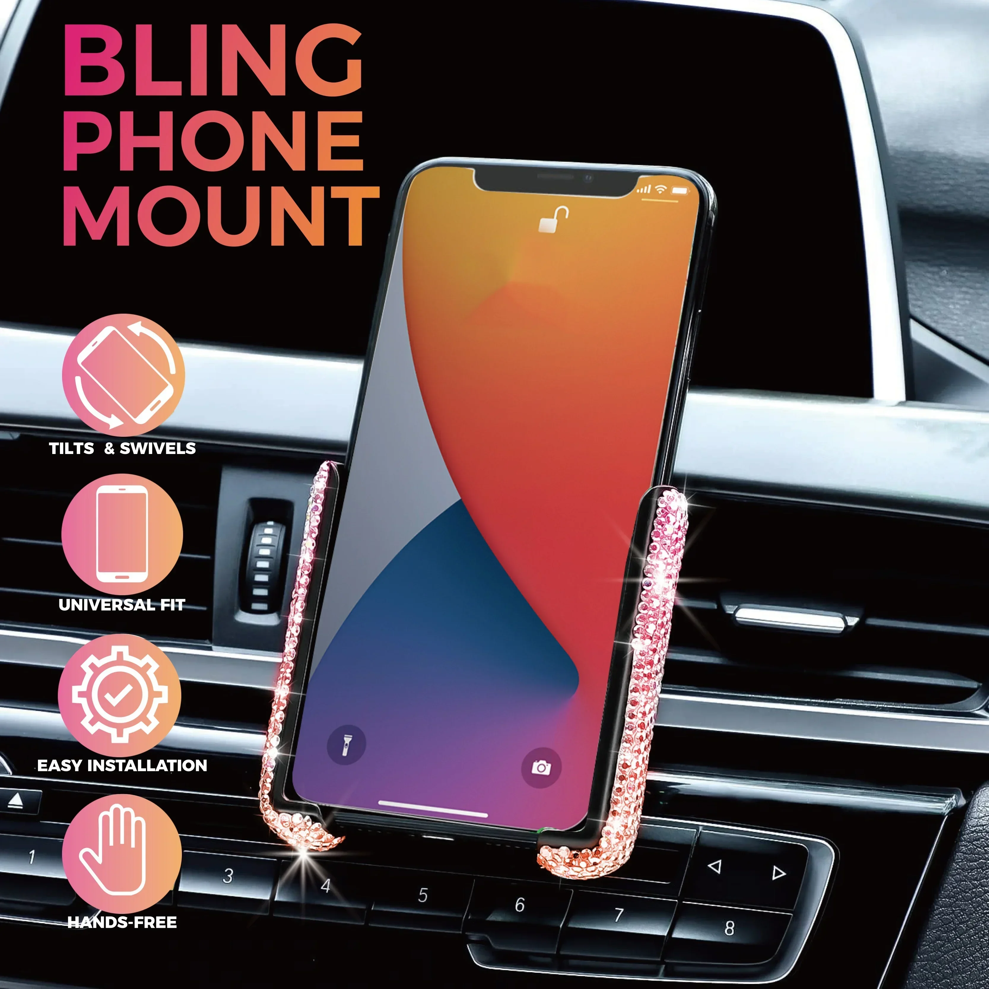 NEW Car Phone Holder Diamond C - Mobile Electronics Gadgets reseña y precio