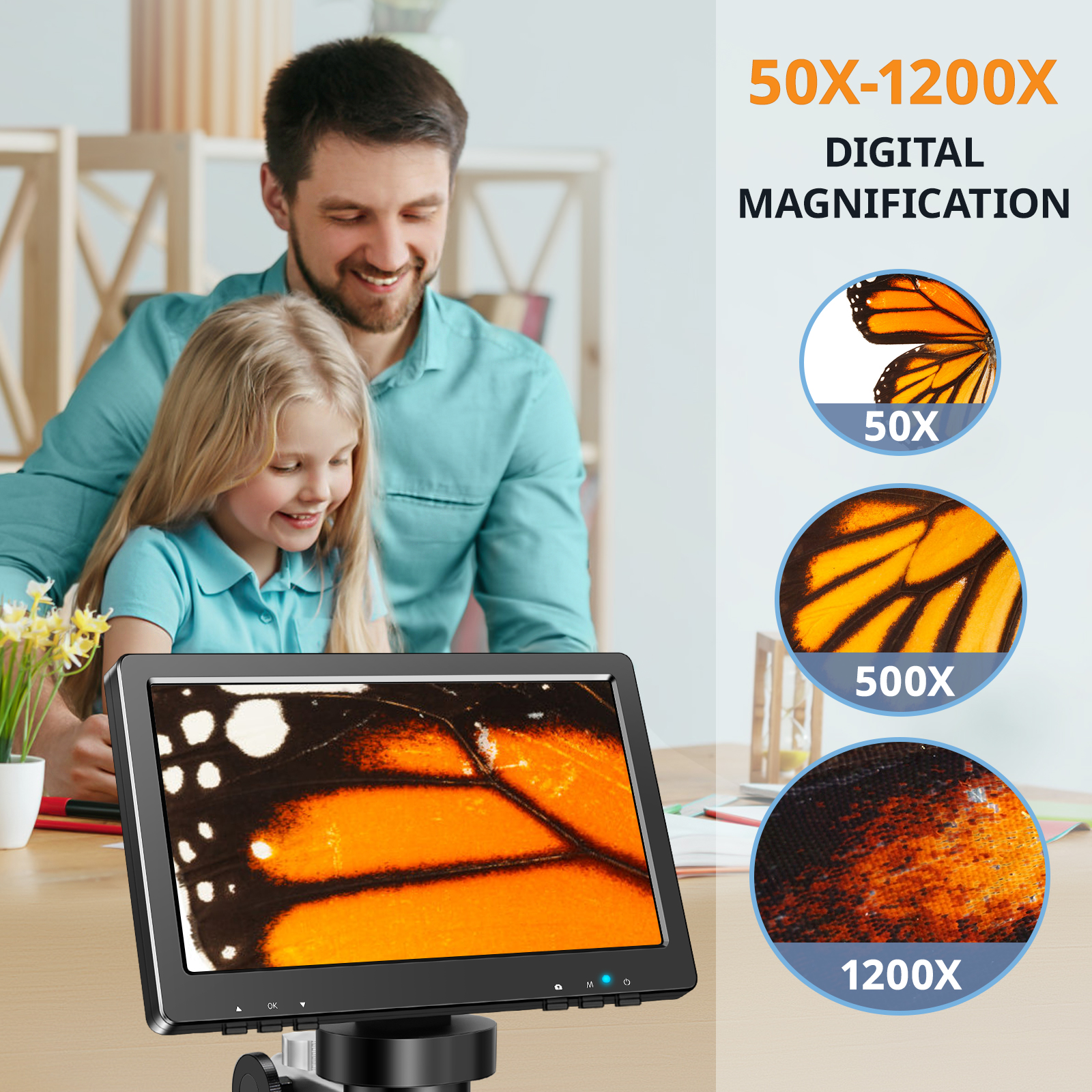 Hayve 7‘’ Digital Microscope 1 - Digital Magnifier Reading reseña y precio