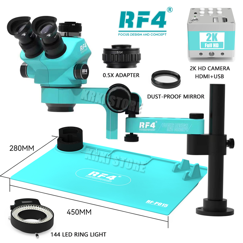 RF4 Trinocular Stereo Microsco - Digital Magnifier Reading reseña y precio